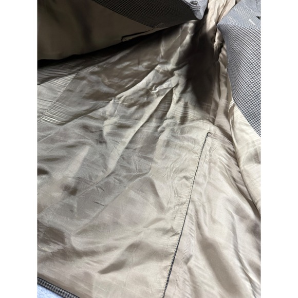 Lauren Ralph Lauren 50L Brown Houndstooth‎ 100% Wool Blazer Sport Coat - Picture 8 of 13